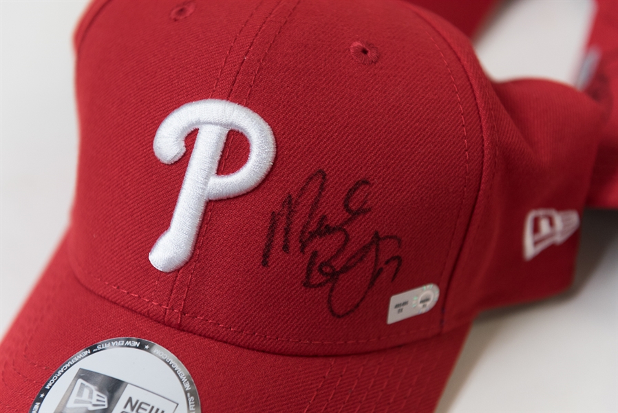 Lot of 6 Phillies Managers/Coaches Signed Hats (All MLB Certified) - with Wally Joyner and Pete Mackanin