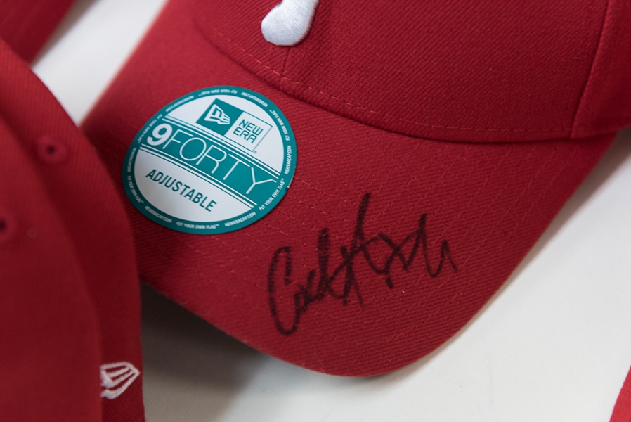 Lot of 10 Signed Phillies Hats (All MLB Certified) - with Clay Buchholz, Darin Ruf, Cody Asche, +