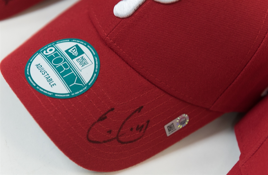 Lot of 10 Signed Phillies Hats (All MLB Certified) - with Clay Buchholz, Darin Ruf, Cody Asche, +