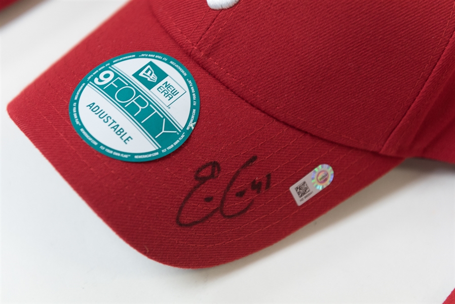 Lot of 10 Signed Phillies Hats (All MLB Certified) - with Clay Buchholz, +