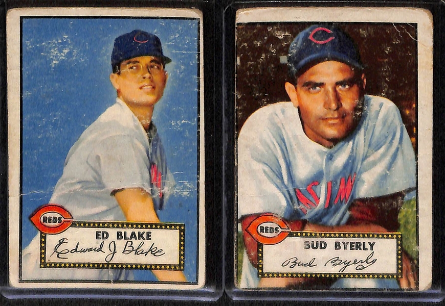 Lot of 12 - 1952 Topps Baseball Cards w. Bob Miller