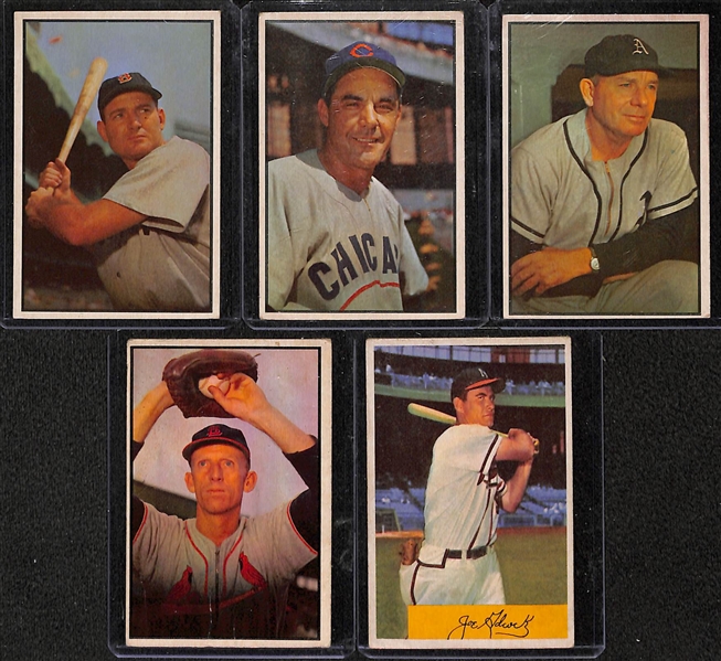 Lot of 19 - 1953 Bowman Baseball Cards w. George Kell & (1) 1954 Bowman Adcock