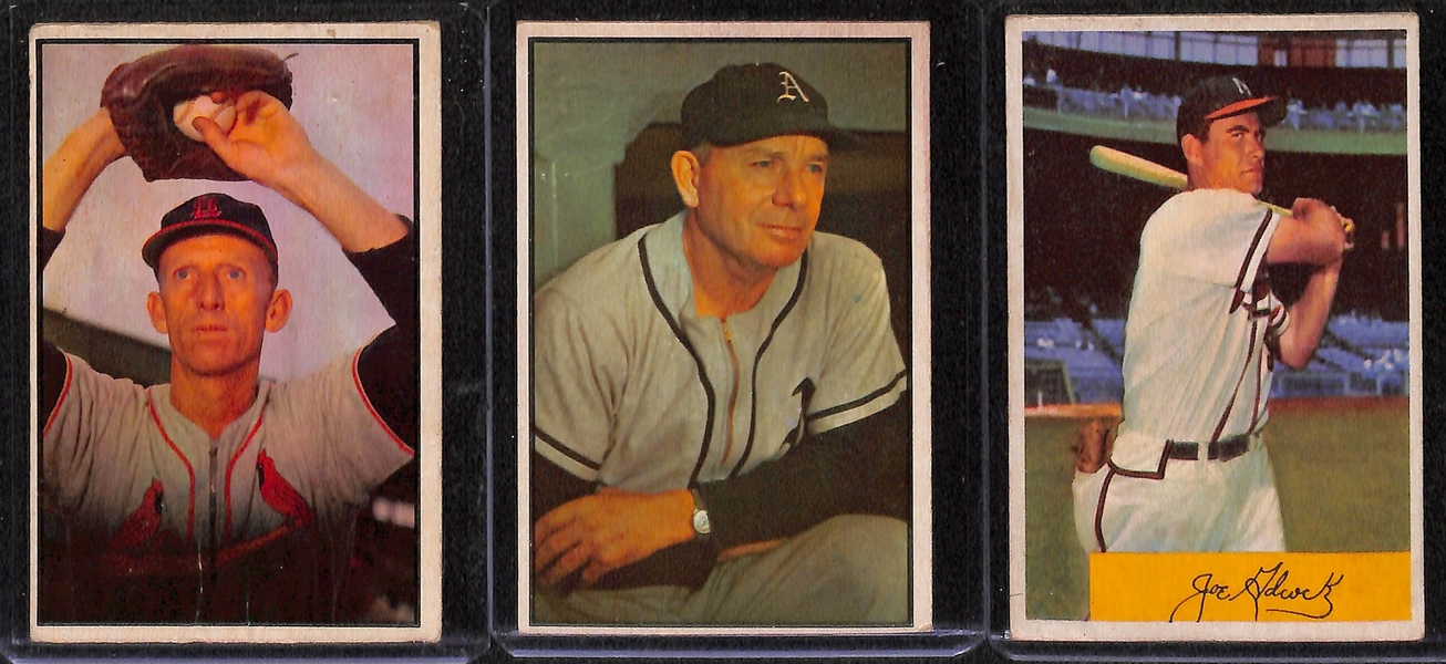 Lot of 19 - 1953 Bowman Baseball Cards w. George Kell & (1) 1954 Bowman Adcock