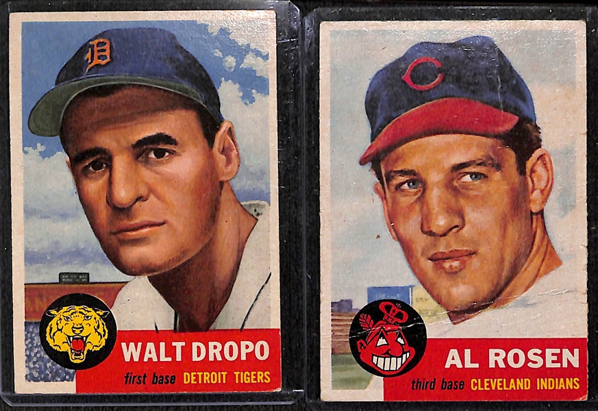 Lot of 37 - 1953 Topps Baseball Cards w. Walt Dropo