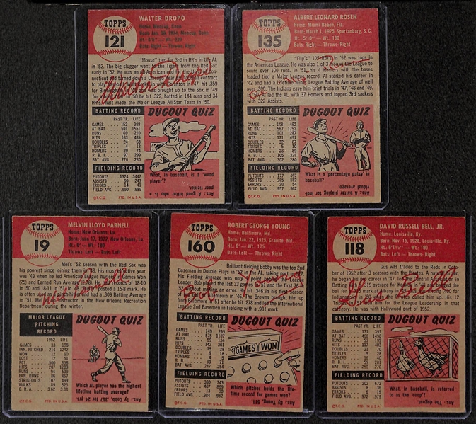 Lot of 37 - 1953 Topps Baseball Cards w. Walt Dropo