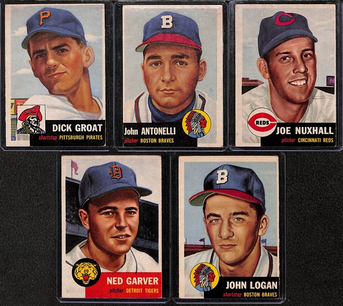 Lot of 37 - 1953 Topps Baseball Cards w. Dick Groat