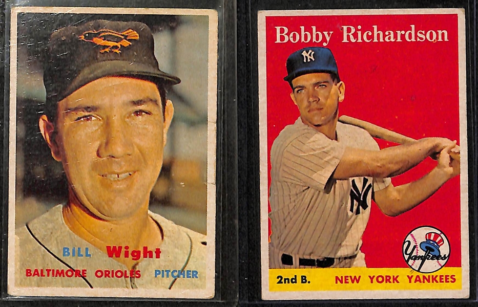 Lot of 16 - 1955-1961 Topps Baseball Cards w. 1959 Don Drysdale