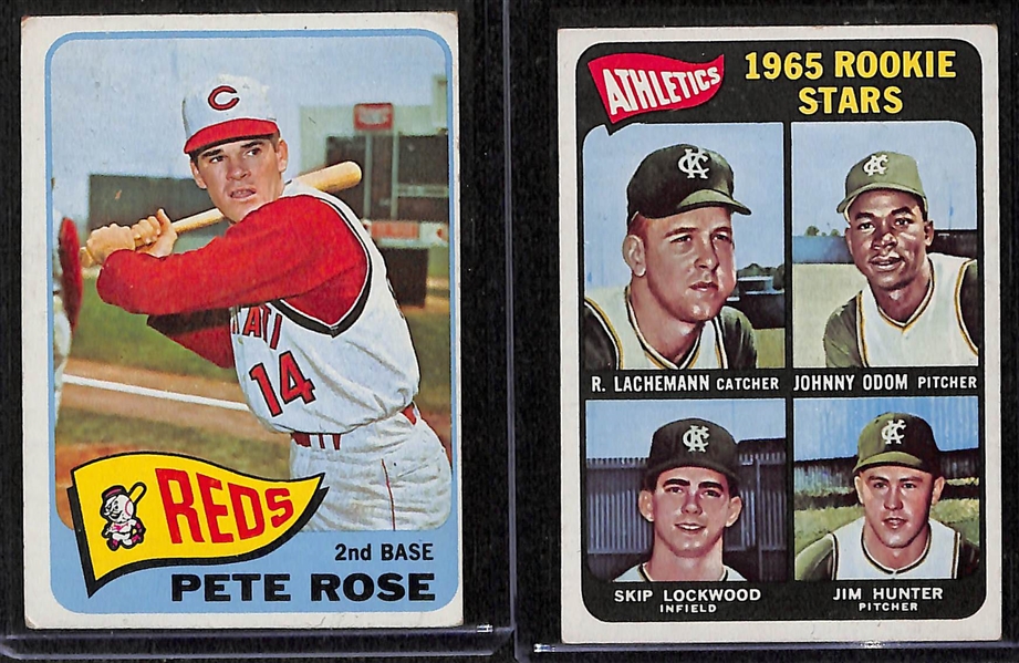 Lot of 17 - 1965 Topps Baseball Cards w. Rose/Ford/Hunter Rookie Cards