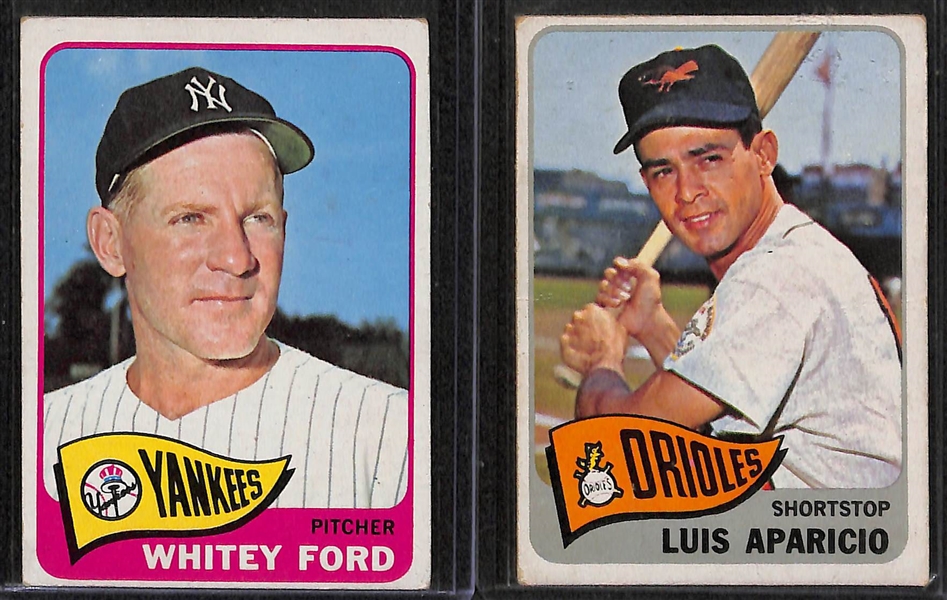 Lot of 17 - 1965 Topps Baseball Cards w. Rose/Ford/Hunter Rookie Cards