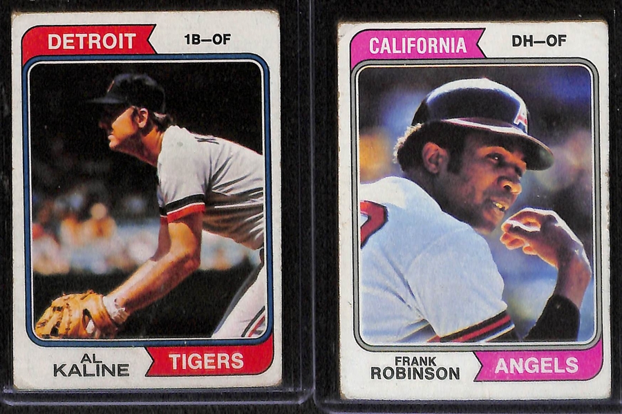 Lot of 21 - 1972-74 Topps Baseball Cards w. 1973 Clemente & 1974 Winfield
