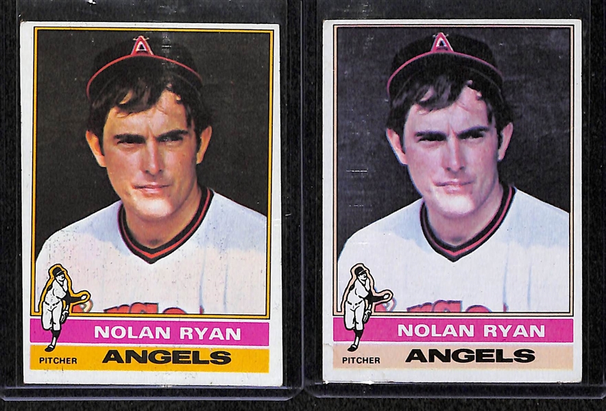 Lot of 39 - 1975-76 Topps Baseball Cards w. (2) 1976 Nolan Ryan Cards
