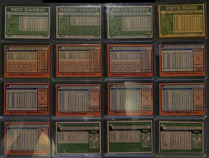 Lot of 90 - 1977-79 Topps Baseball Cards w. Pete Rose