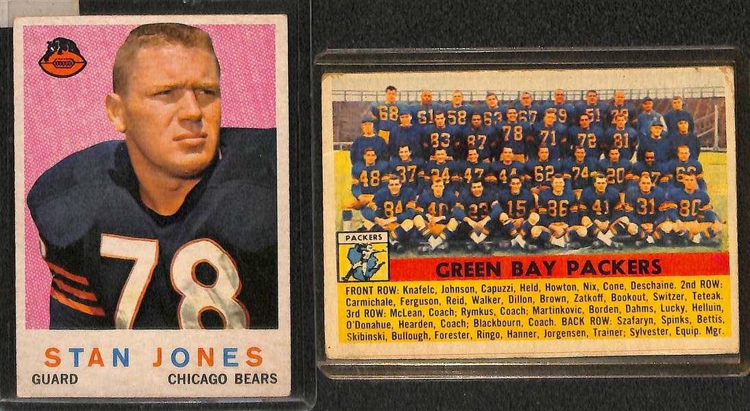 Lot of 13 - 1956-59 Topps Football Cards w. 1958 Johnny Unitas