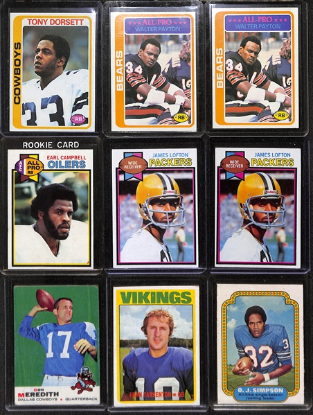 Lot of 42 - 1969-80 Topps Football Cards w. 1978 Tony Dorsett