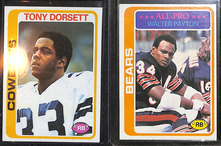 Lot of 42 - 1969-80 Topps Football Cards w. 1978 Tony Dorsett
