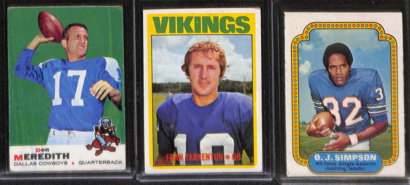 Lot of 42 - 1969-80 Topps Football Cards w. 1978 Tony Dorsett