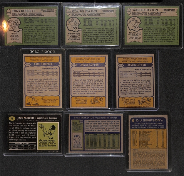 Lot of 42 - 1969-80 Topps Football Cards w. 1978 Tony Dorsett