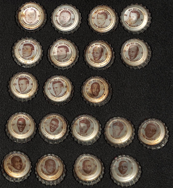 Lot of 120 Assorted 1965 Coca Cola Football Caps w. Meredith x2