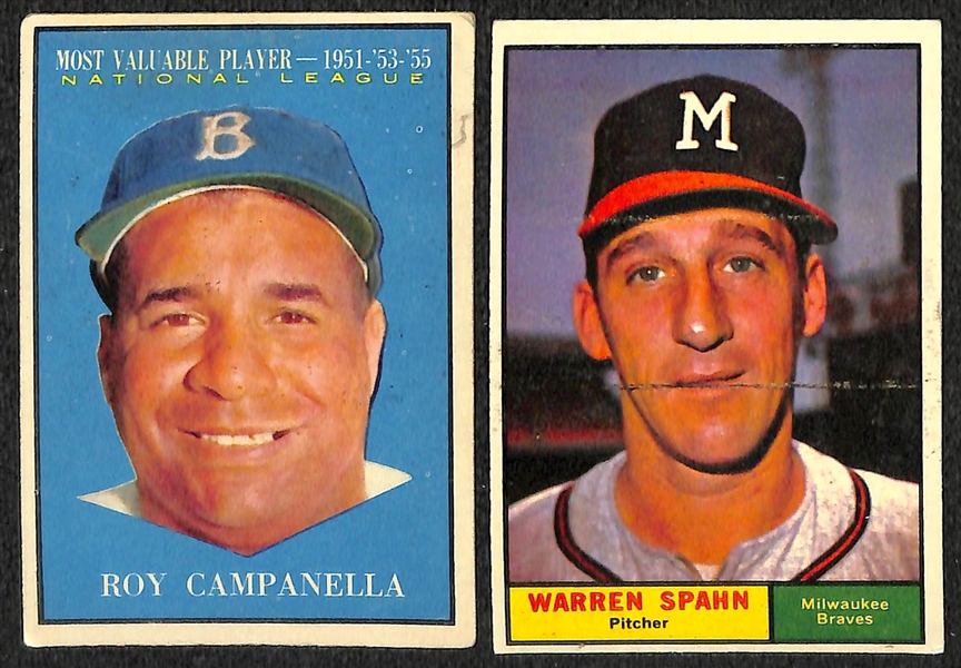 Lot of 283 Different 1961 Topps Baseball Cards w. Willie McCovey