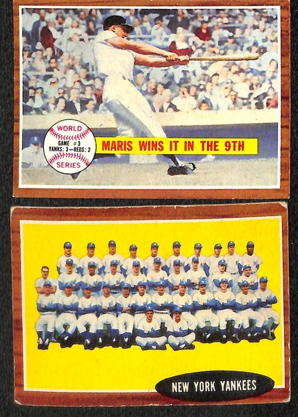 Lot of 214 Different 1962 Topps Baseball Cards w. Gaylord Perry Rookie Card