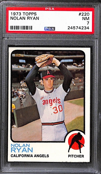 1972 and 1973 Topps Nolan Ryan PSA 7 Graded Lot