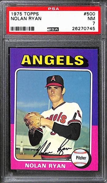 1974-1976 Topps Nolan Ryan PSA 7 Graded Lot (4 Cards)