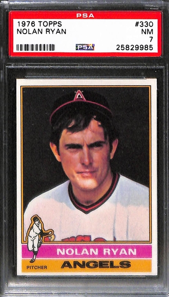 1974-1976 Topps Nolan Ryan PSA 7 Graded Lot (4 Cards)
