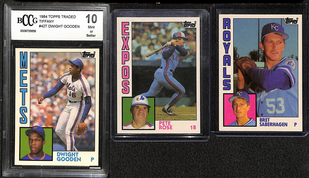 1984 Topps Traded Tiffany Set w/ Dwight Gooden Graded BCCG 10