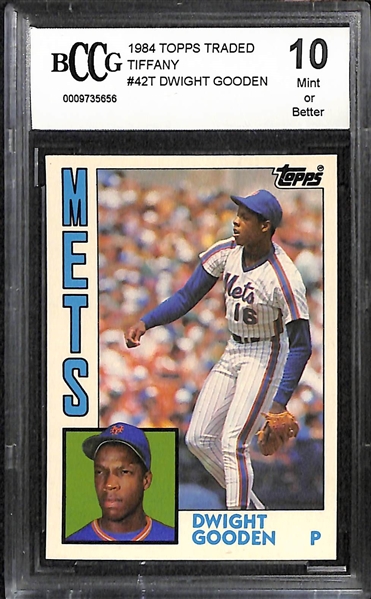 1984 Topps Traded Tiffany Set w/ Dwight Gooden Graded BCCG 10