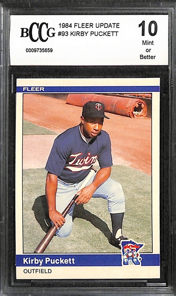 1984 Fleer Update Set w/ Gooden, Clemens, and Puckett Rookies (Puckett Graded BCCG 10)