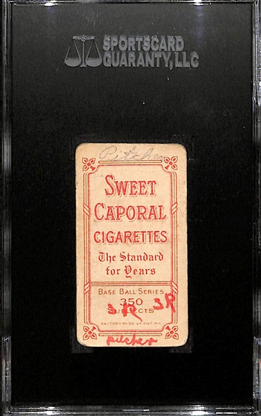 1910 T206 Walter Johnson HOF (Hands at Chest) Sweet Caporal Back SGC 10 (1) PR