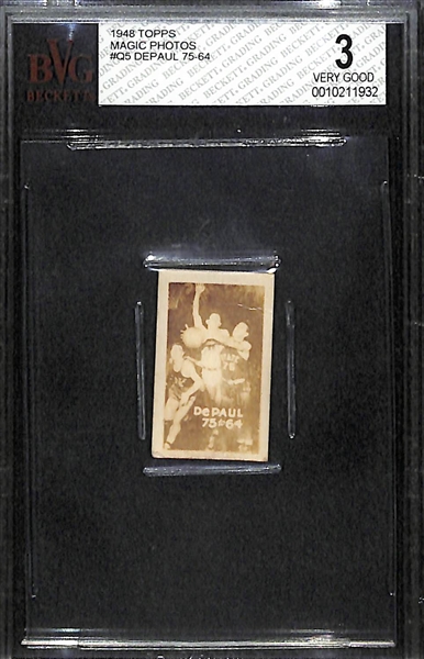 RARE 1948 Topps Magic George Mikan (DePaul) - Rookie BVG 3