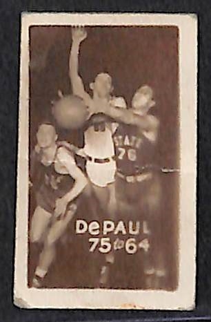 RARE 1948 Topps Magic George Mikan (DePaul) - Rookie (Pen Mark on Back)