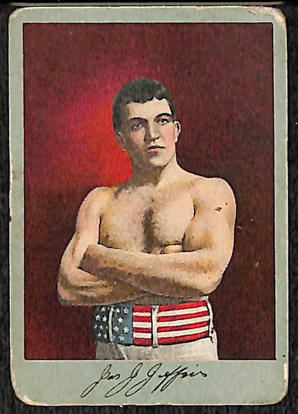 James J. Corbett and James J. Jeffries Boxing Cards (Mecca and Khedival)
