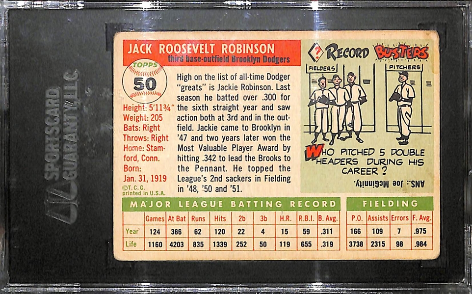 1955 Topps Jackie Robinson #50 SGC 20 (1.5)