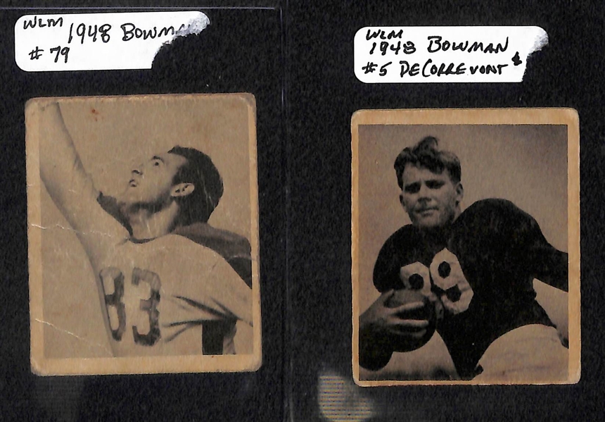 1948 Bowman Football Lot of (9) Cards w/ Steve Van Buren BVG 2.5 Rookie!