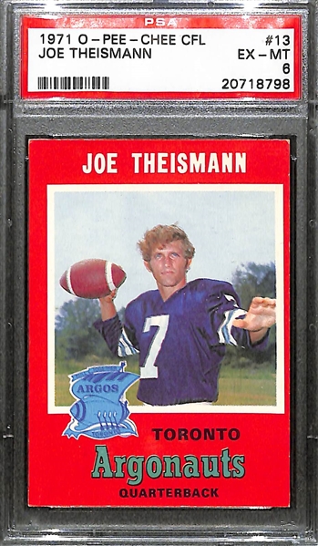 1971 OPC Joe Theismann Rookie PSA 6 EX-Mint
