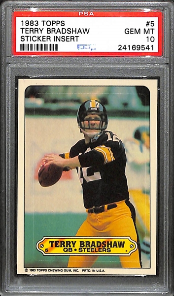 1983 Topps Sticker Terry Bradshaw PSA 10 Gem Mint