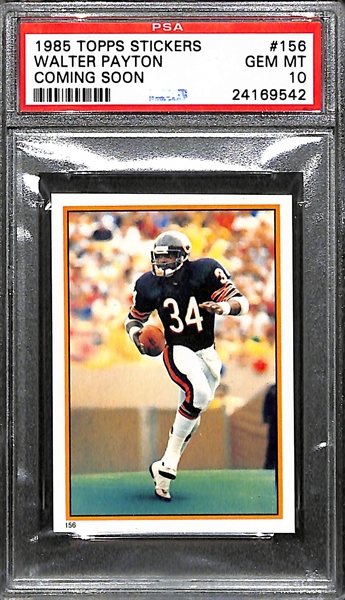 1985 Topps Sticker Walter Payton PSA 10 Gem Mint