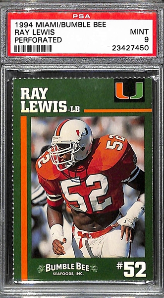 1994 Miami Bumblebee Ray Lewis PSA 9 Mint