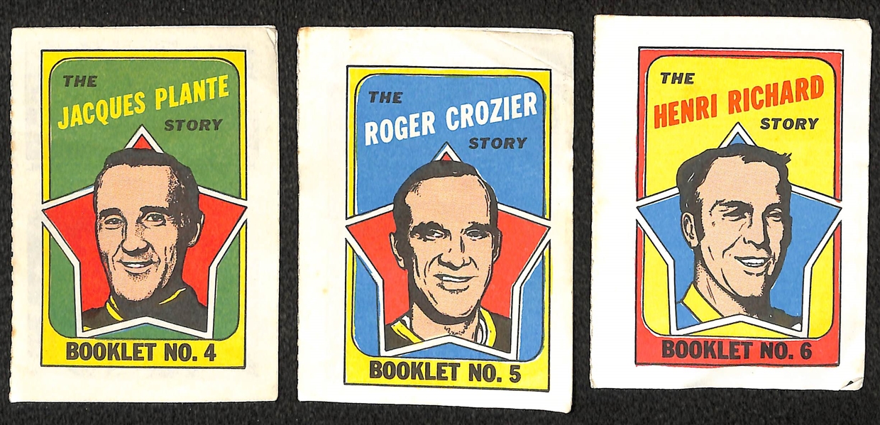1971-72 Topps Hockey Booklet Complete Set (24),  VG-NM, w/ Clarke, Orr, Howe, Dryden, Hull 