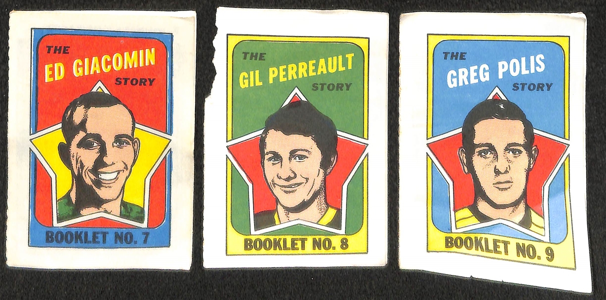 1971-72 Topps Hockey Booklet Complete Set (24),  VG-NM, w/ Clarke, Orr, Howe, Dryden, Hull 