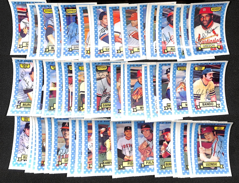 1974 Kellogg's Baseball 3-D Super Stars Complete Set of 54 (NM/MT+ ) inc, Rose, Ryan, Jackson.