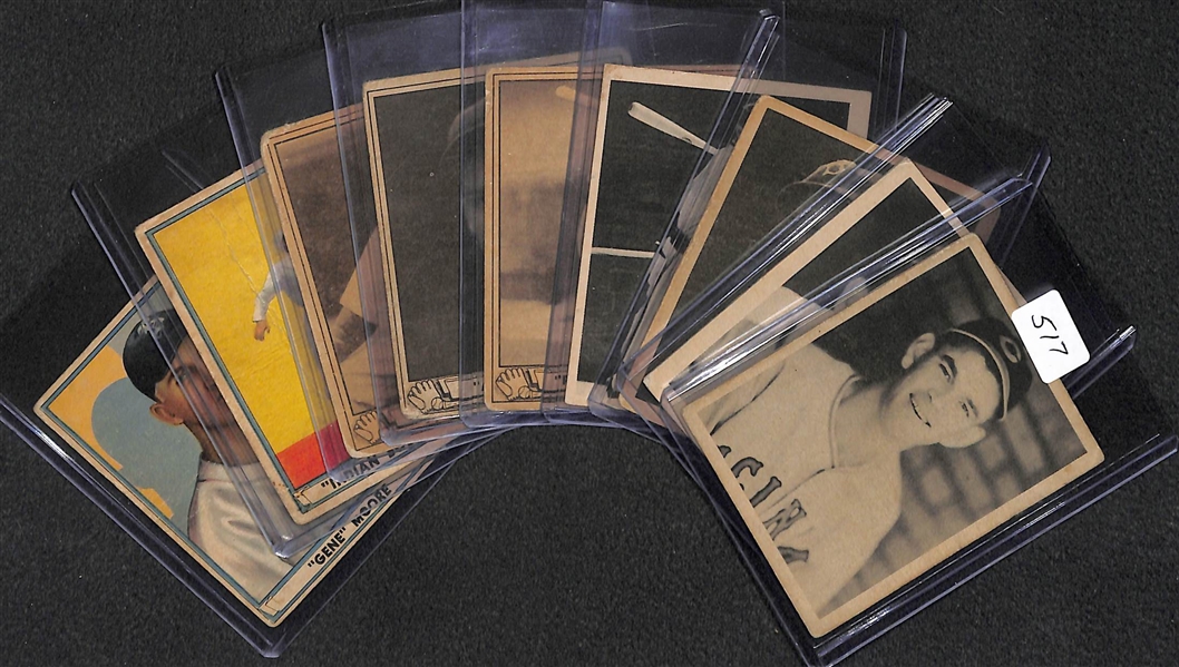 Lot of 1939-1941 Play Ball Baseball Cards w. 1940 Arky Vaughan