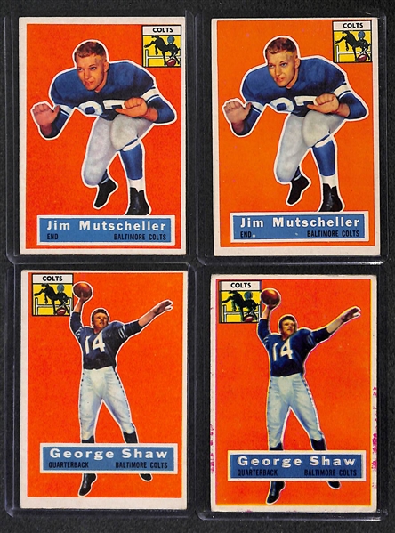 Lot of 14 - 1956 Topps Baltimore Colt Cards with Art Donovan