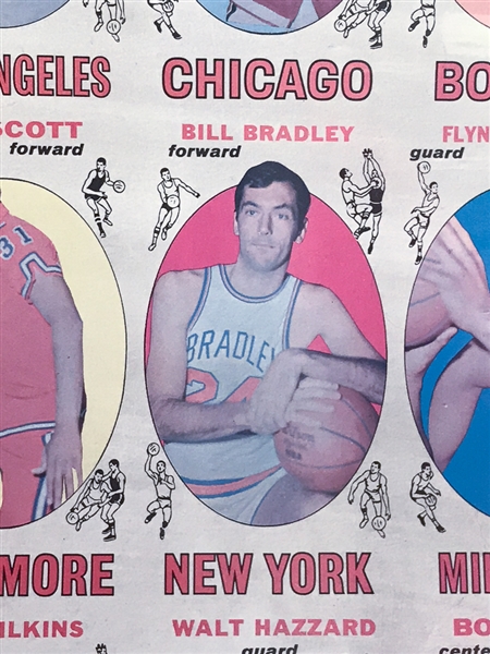 1969-70 Topps Uncut Basketball Proof Sheet (Blank Back) w/ Jabbar Rookie