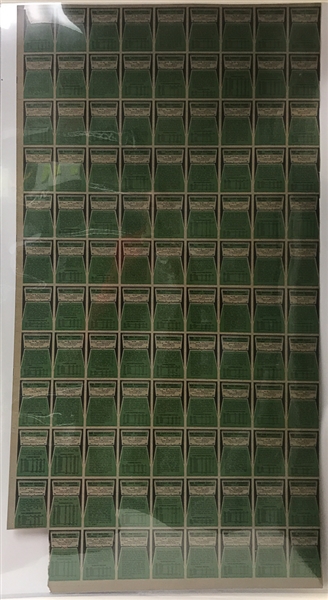 1975 Topps Football Uncut Sheet (w/ Branch, Pearson, and Theismann Rookies)