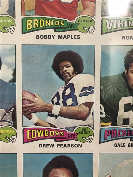 1975 Topps Football Uncut Sheet (w/ Branch, Pearson, and Theismann Rookies)
