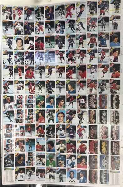 1978-79 Topps Hockey 132-card Uncut Sheet