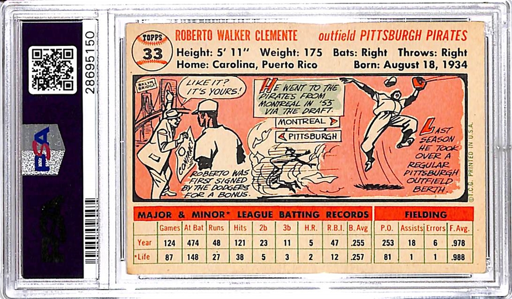 1956 Topps Roberto Clemente Baseball Card - PSA 4